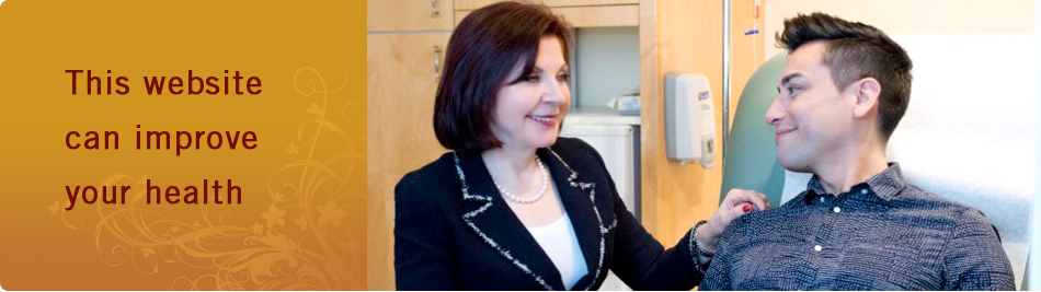 Sabina Grochowski, MD photo with patient in her Manhattan office, New York City